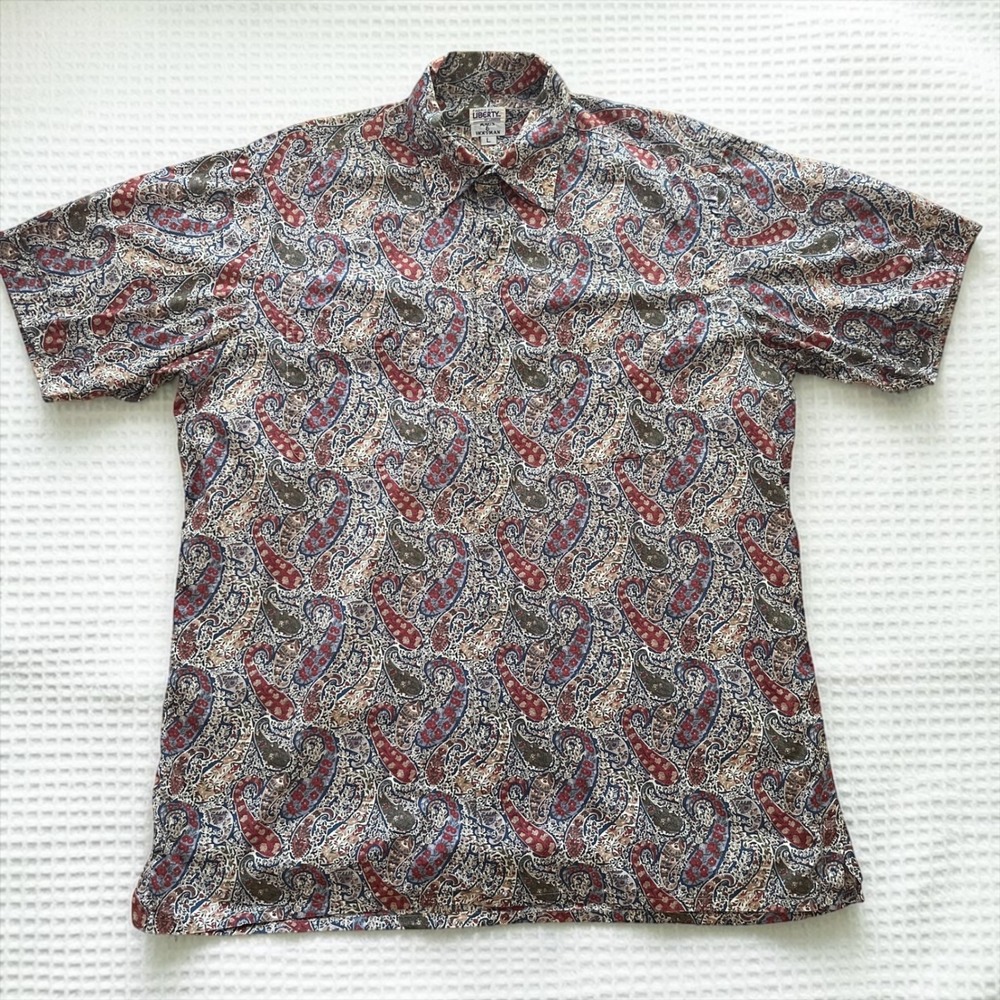 Vintage Liberty of London x Maus Hoffman Shirt Men's Large Floral Paisley Retro